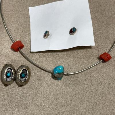 Sterling and turquoise jewelry