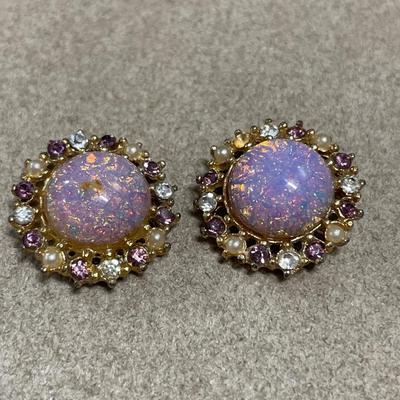 Stunning pink & white fire opals