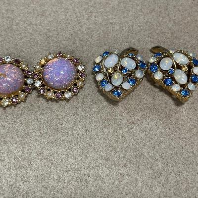 Stunning pink & white fire opals