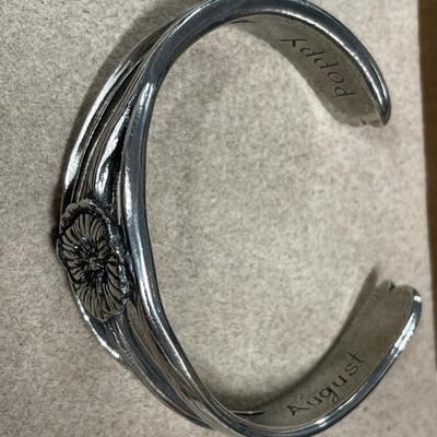 Salisbury August Poppy bracelet in pewter