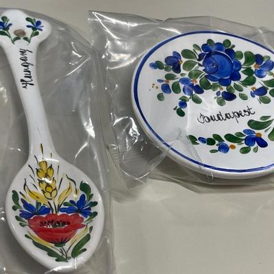 Mama’s Kitchen hook with Budapest spoon rest & Hungary spoon