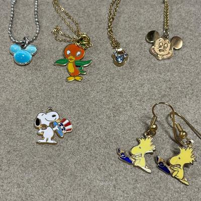 Mickey Mouse and Snoopy jewelry