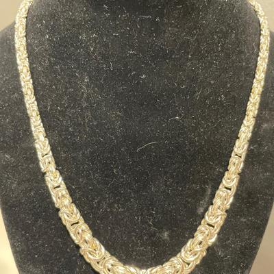Interesting sterling necklace and bracelet set