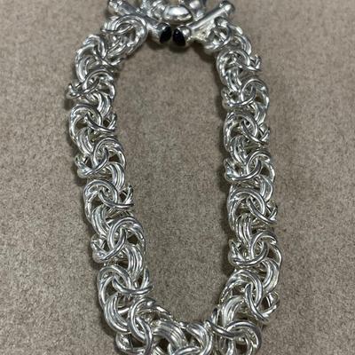 Interesting sterling necklace and bracelet set
