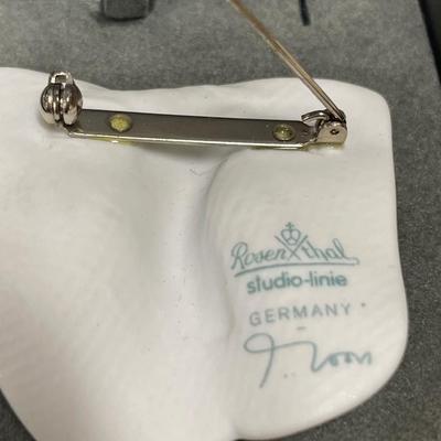 Rosenthal porcelain pin signed by Johon Van Loon
