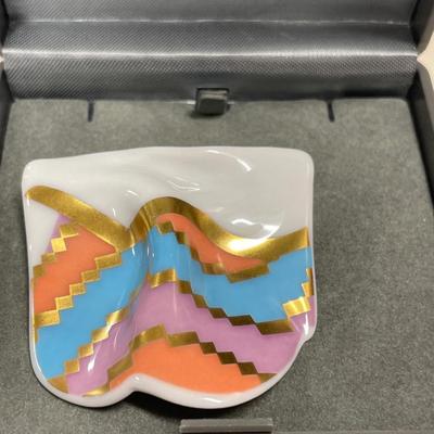 Rosenthal porcelain pin signed by Johon Van Loon