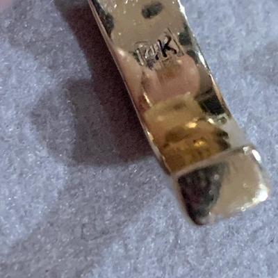 Heavy 14k Yellow Gold Pendant & Matching Earrings
