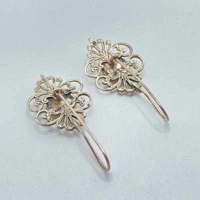 LOT 32: Two Pair of Sterling and Lapis Pierced Earrings