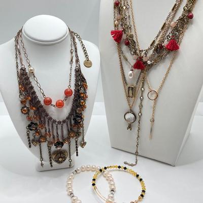 LOT 34: Collection of Necklaces and Bracelets - Alex and Ani, Axelle and More