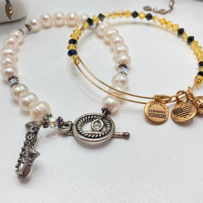 LOT 34: Collection of Necklaces and Bracelets - Alex and Ani, Axelle and More