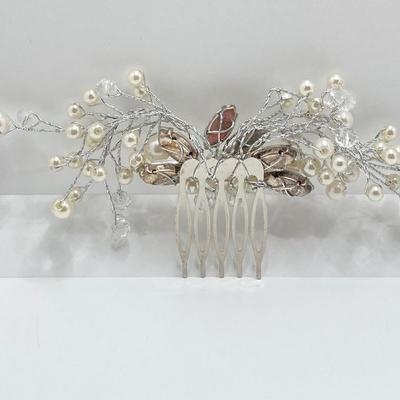 LOT 36: Collection of Pierced Dangle Earrings and Intricate Beaded / Stone Hair Combs