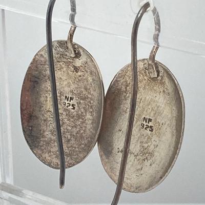 LOT 37: Two Pair of Vintage Sterling and Tigers Eye Pierced Earrings