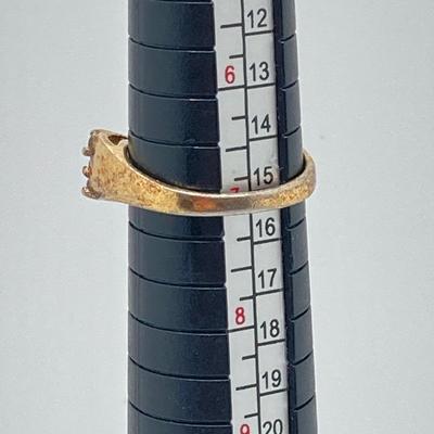 LOT 44: Sterling / Gold Vermeil and Amethyst Ring - Sz 7