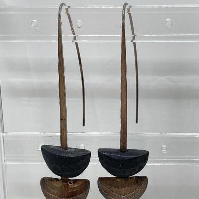 LOT 50: Sterling Pierced Earrings - Jold'en, Midwest Amber Gem, Molded Glass and More