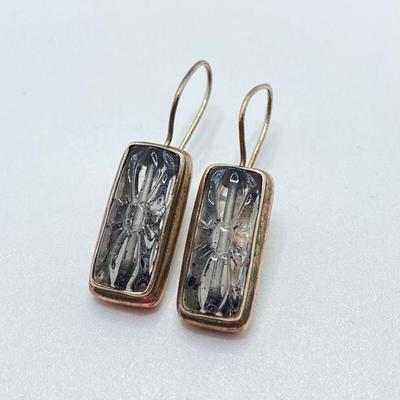 LOT 50: Sterling Pierced Earrings - Jold'en, Midwest Amber Gem, Molded Glass and More