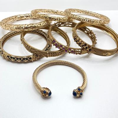 LOT 109: Collection of Beautiful Bangle Bracelets