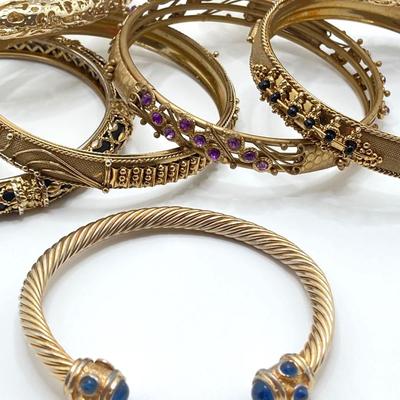LOT 109: Collection of Beautiful Bangle Bracelets
