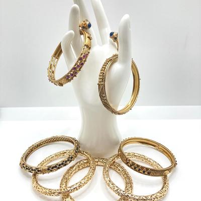 LOT 109: Collection of Beautiful Bangle Bracelets