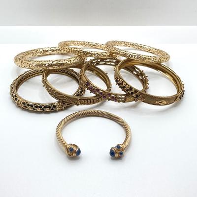 LOT 109: Collection of Beautiful Bangle Bracelets