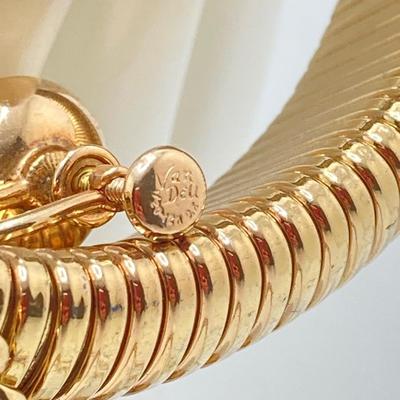 LOT 110: Metropolitan Museum of Art Watch, Van Dell Gold Filled Screw Back Earrings and Gold Tone Chain Link Rhinestone Necklace and More