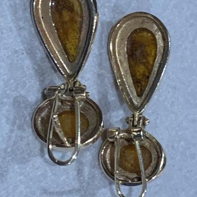 14k Yellow Gold Tear Drop Earrings