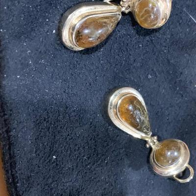 14k Yellow Gold Tear Drop Earrings