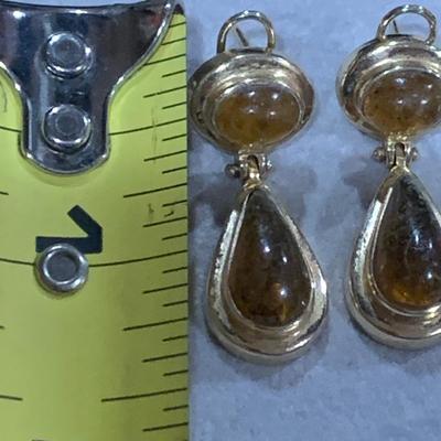 14k Yellow Gold Tear Drop Earrings
