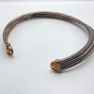 LOT 111: Vintage Sterling Collar Choker Necklace - TW 84.2g