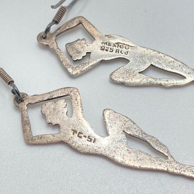 LOT 112: Vintage Sterling Brooch and Taxco Earrings