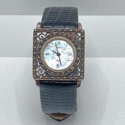 LOT 114: Collection of Vintage Brooch / Pins and Boma Mother of Pearl Marcasite Watch