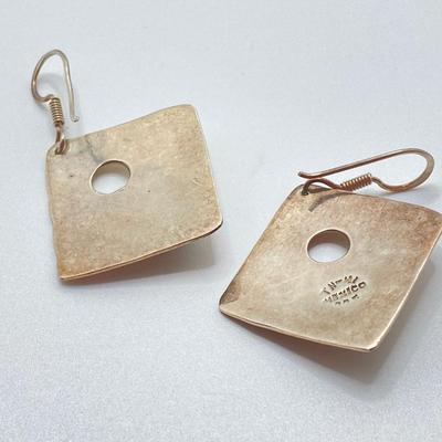 LOT 120: Vintage Taxco Sterling Pierced Earrings - TW 39.7g