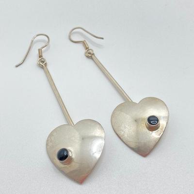 LOT 120: Vintage Taxco Sterling Pierced Earrings - TW 39.7g