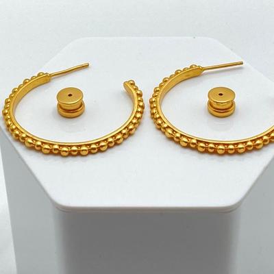 LOT 125: JV (Julie Vos) Hoop and Charm Pierced Earrings