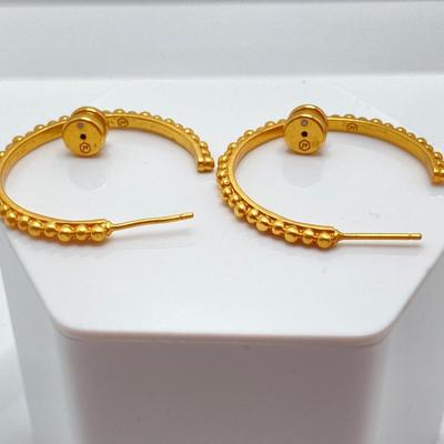LOT 125: JV (Julie Vos) Hoop and Charm Pierced Earrings