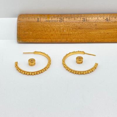 LOT 125: JV (Julie Vos) Hoop and Charm Pierced Earrings