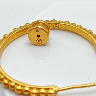 LOT 125: JV (Julie Vos) Hoop and Charm Pierced Earrings