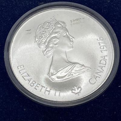 LOT 126: 1976 Olympic Special Commemorative Coins - Silver Canadian Coins and Collector Case