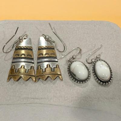 Signed Sterling Earrings - Thomas Singer & Elizabeth Guerrero
