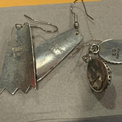 Signed Sterling Earrings - Thomas Singer & Elizabeth Guerrero