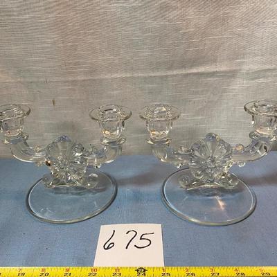 Vintage Indiana Depression Candelabrums