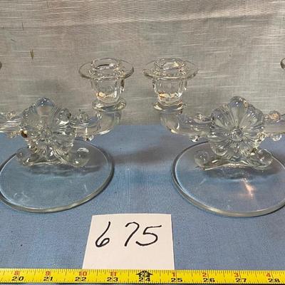 Vintage Indiana Depression Candelabrums