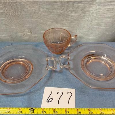 Vintage Pink Depression Glass