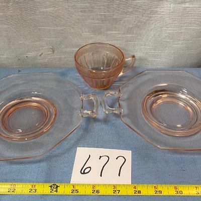 Vintage Pink Depression Glass
