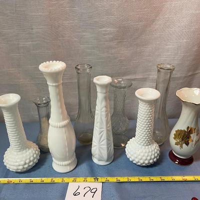 Milk Glass Vases and More