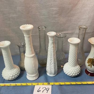 Milk Glass Vases and More