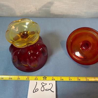 Amberina Candy Dish