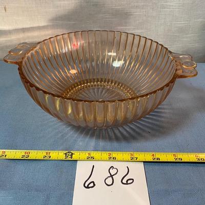 Queen Mary Pink Depression Bowl