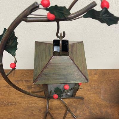 Slatkin & Co. Snowman Cookie Jar and small Hanging Lantern with stand
