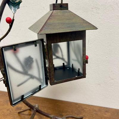 Slatkin & Co. Snowman Cookie Jar and small Hanging Lantern with stand