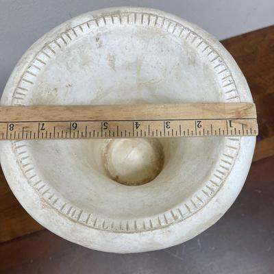 Natural Stone Looking Plaster Pedestal Urn with Cherubs